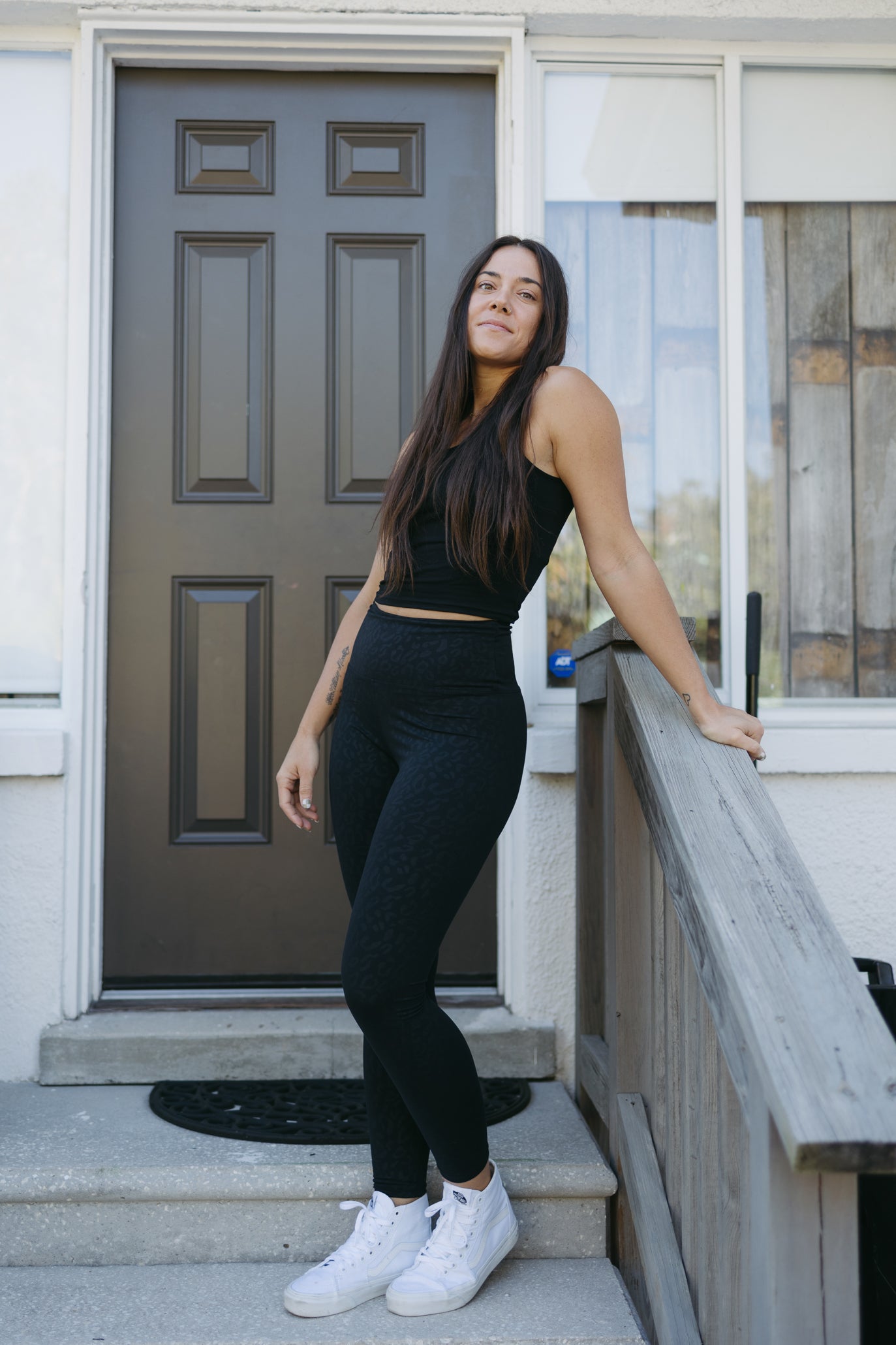Ann Legging- Black Leopard