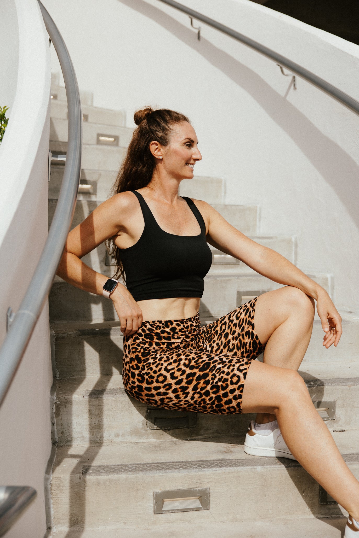 Ann Biker Short- Leopard