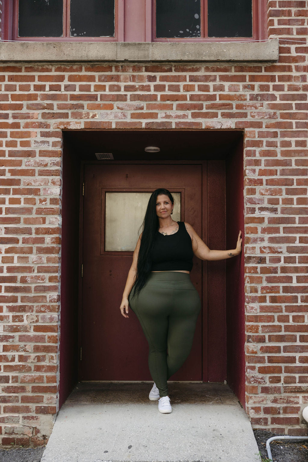 Ann Side Pockets-Olive Green