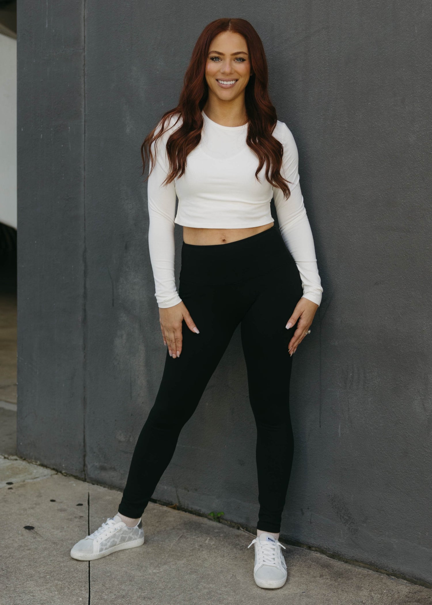 FLEECED WINTER LEGGINGS IN BLACK BY NOT ONLY PANTS